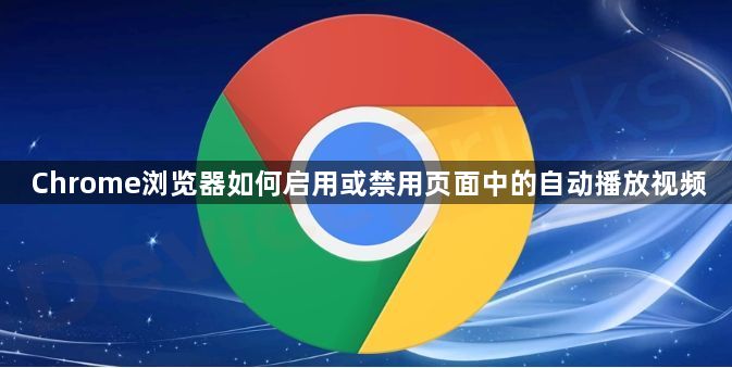 Chrome浏览器如何启用或禁用页面中的自动播放视频1