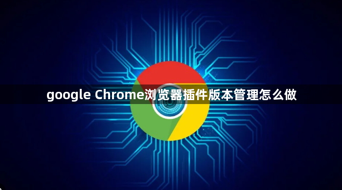 google Chrome浏览器插件版本管理怎么做1