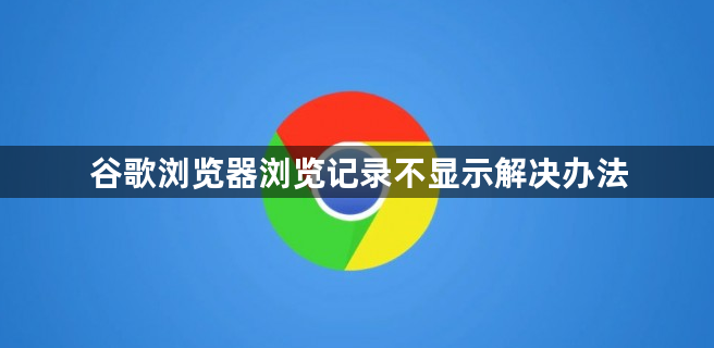 谷歌浏览器浏览记录不显示解决办法1