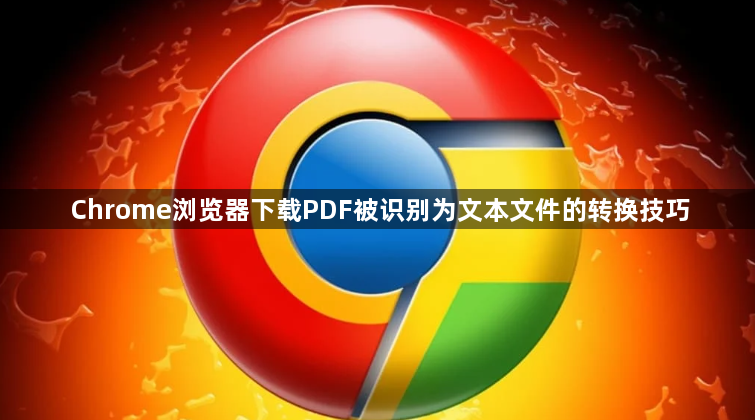 Chrome浏览器下载PDF被识别为文本文件的转换技巧1