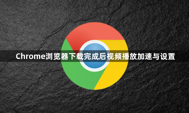 Chrome浏览器下载完成后视频播放加速与设置1