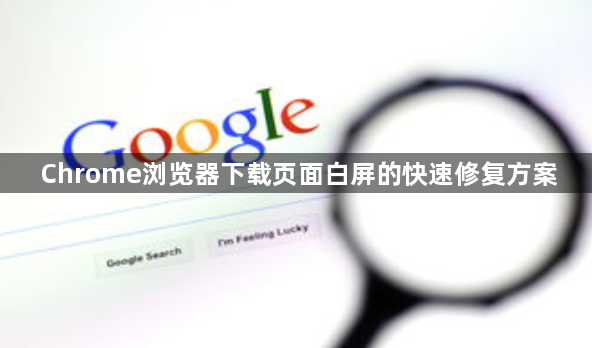 Chrome浏览器下载页面白屏的快速修复方案1
