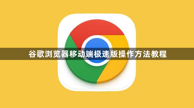 谷歌浏览器移动端极速版操作方法教程1