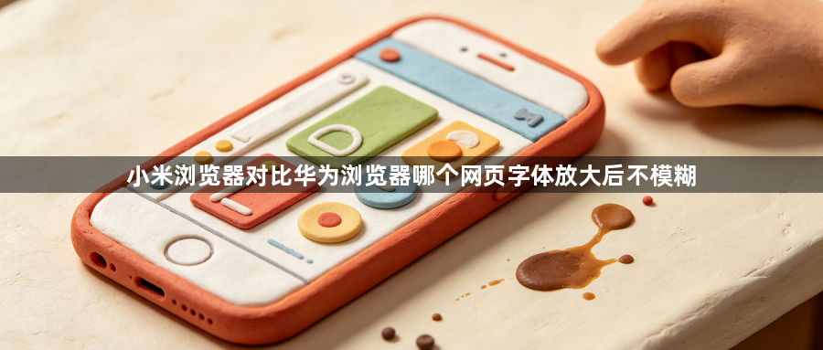 小米浏览器对比华为浏览器哪个网页字体放大后不模糊1