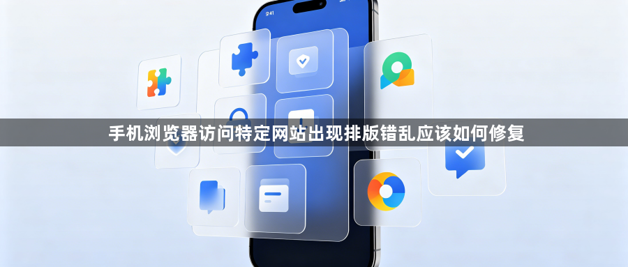 手机浏览器访问特定网站出现排版错乱应该如何修复1