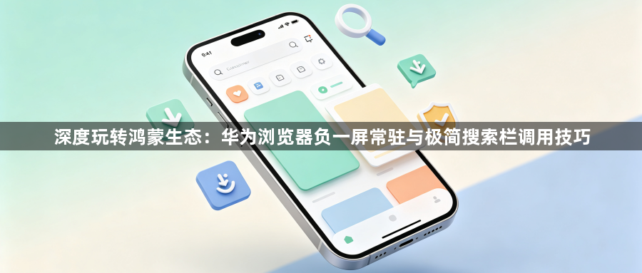 深度玩转鸿蒙生态：华为浏览器负一屏常驻与极简搜索栏调用技巧1