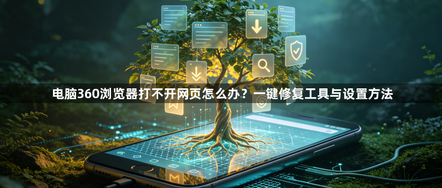 电脑360浏览器打不开网页怎么办?一键修复工具与设置方法1