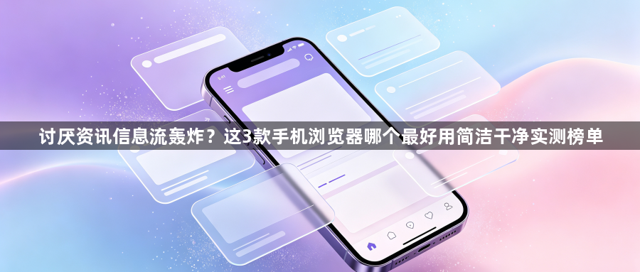 讨厌资讯信息流轰炸？这3款手机浏览器哪个最好用简洁干净实测榜单1