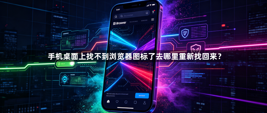 手机桌面上找不到浏览器图标了去哪里重新找回来?1