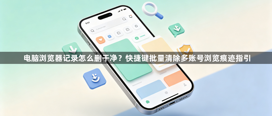 电脑浏览器记录怎么删干净？快捷键批量清除多账号浏览痕迹指引1