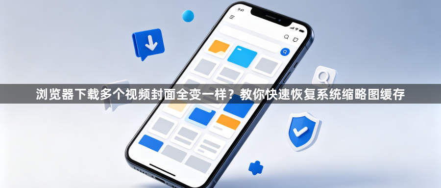 浏览器下载多个视频封面全变一样？教你快速恢复系统缩略图缓存1