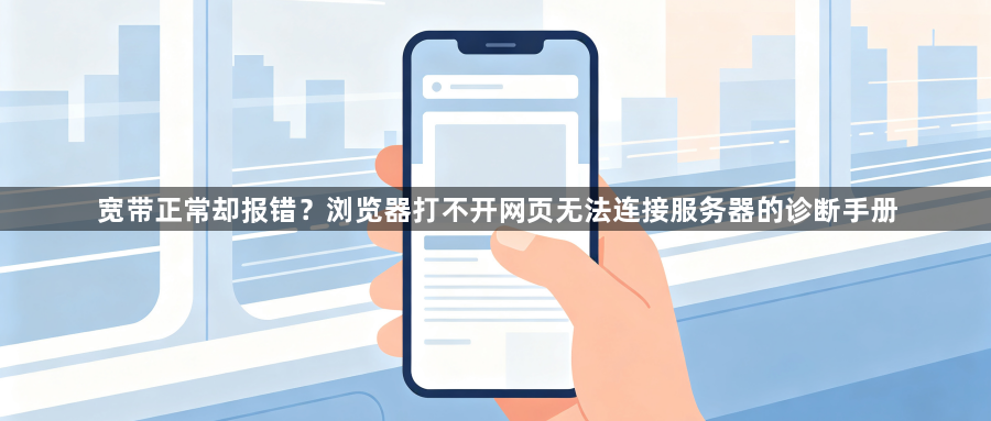 宽带正常却报错？浏览器打不开网页无法连接服务器的诊断手册1