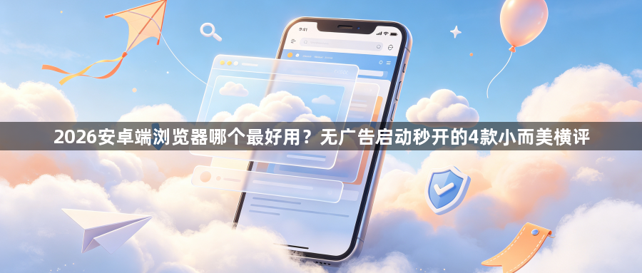 2026安卓端浏览器哪个最好用？无广告启动秒开的4款小而美横评1