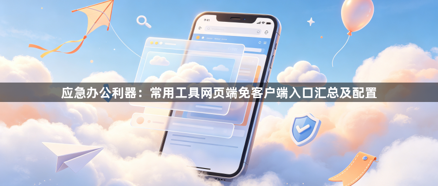 应急办公利器:常用工具网页端免客户端入口汇总及配置1