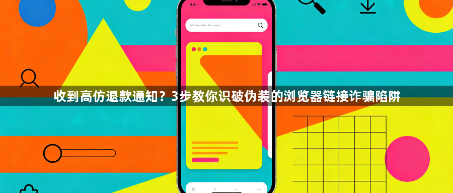 收到高仿退款通知？3步教你识破伪装的浏览器链接诈骗陷阱1