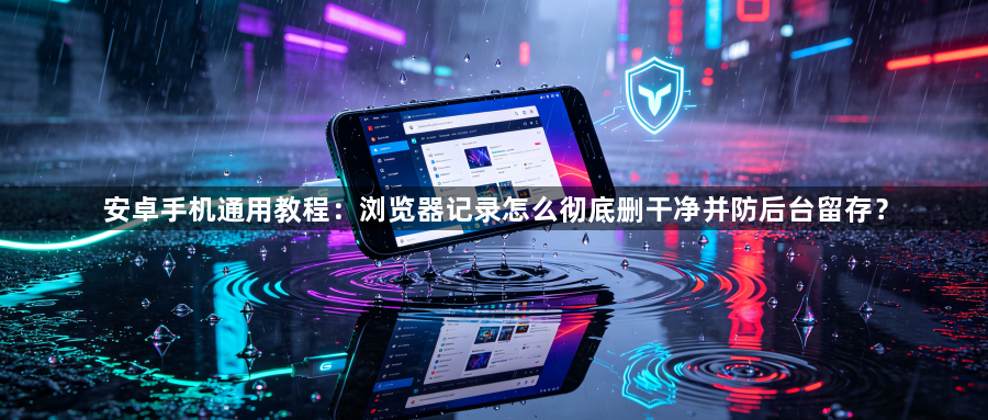 安卓手机通用教程：浏览器记录怎么彻底删干净并防后台留存？1