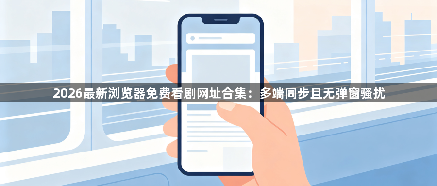 2026最新浏览器免费看剧网址合集：多端同步且无弹窗骚扰1